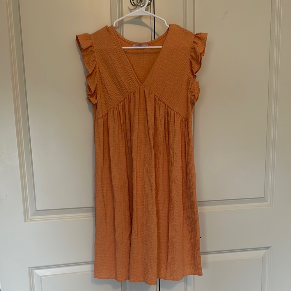 Beautiful Ces Femme Ruffled Tiered Sundress with V-Neck large